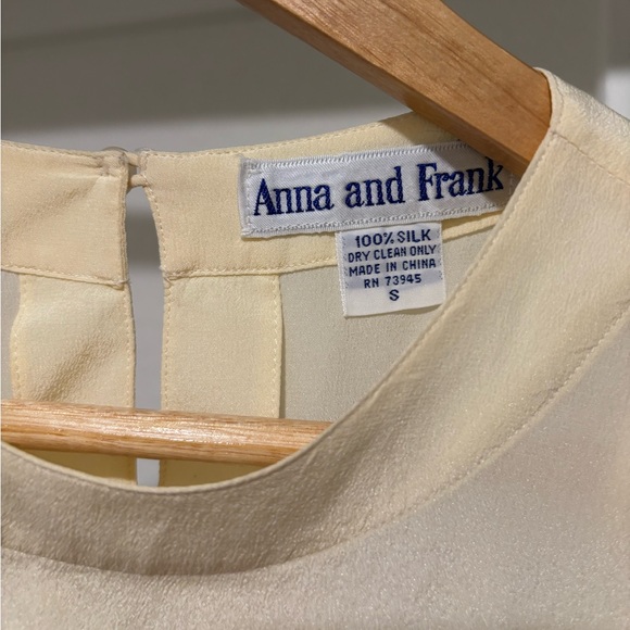 VTG Anna And Frank 100% Silk Blouse - Picture 3 of 4
